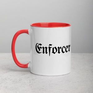 Enforcer White Ceramic Mug with Color Inside