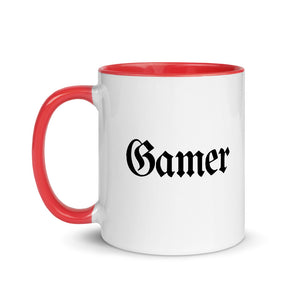 Gamer White Ceramic Mug with Color Inside