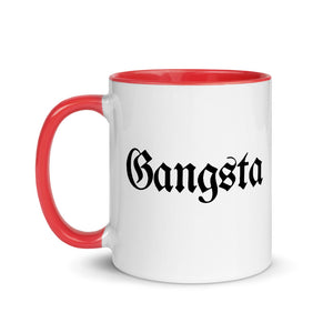 Gangster White Ceramic Mug with Color Inside