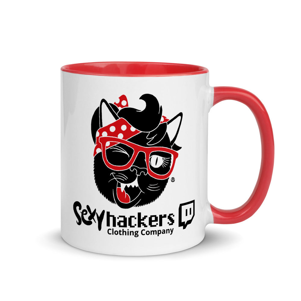 Gangster White Ceramic Mug with Color Inside
