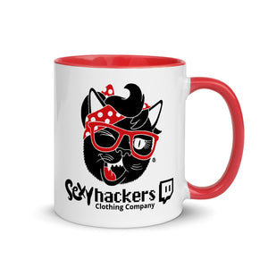 Gangster White Ceramic Mug with Color Inside