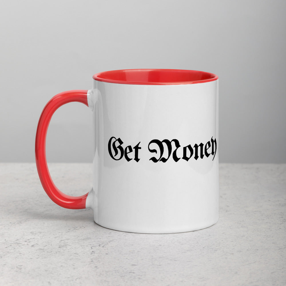 Get Money White Ceramic Mug with Color Inside