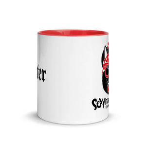 Hater White Ceramic Mug with Color Inside