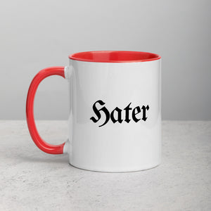 Hater White Ceramic Mug with Color Inside