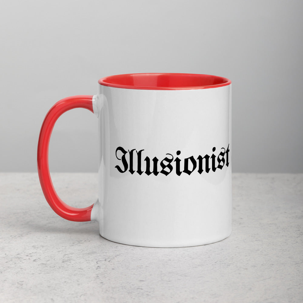 Illusionist White Ceramic Mug with Color Inside