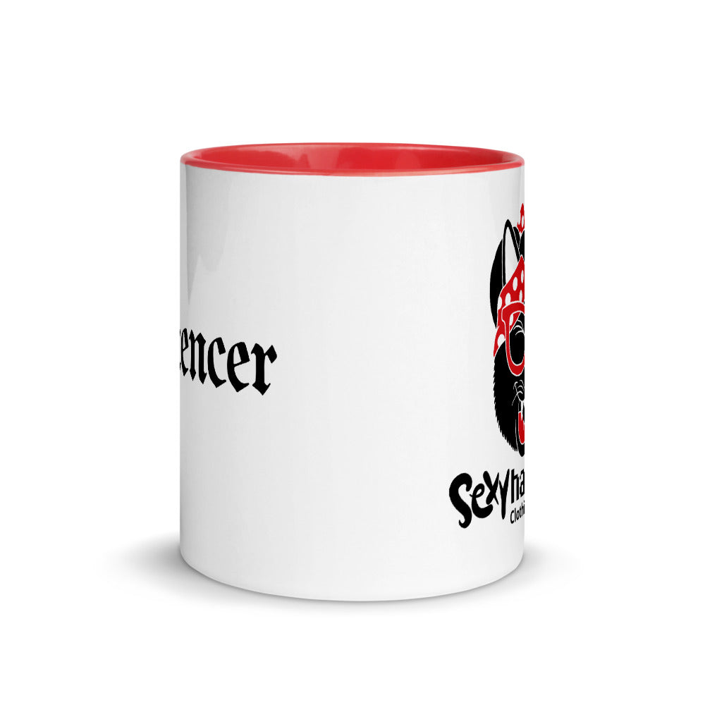 Influencer White Ceramic Mug with Color Inside