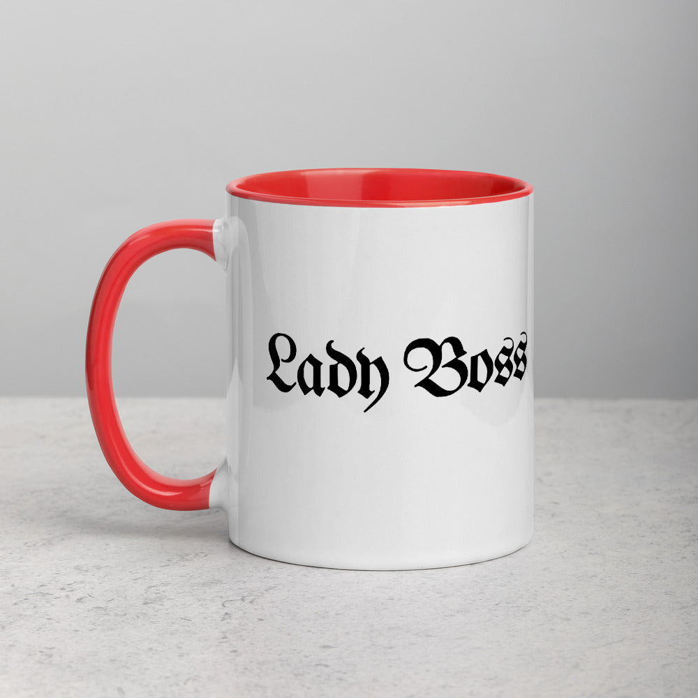 Lady Boss White Ceramic Mug with Color Inside
