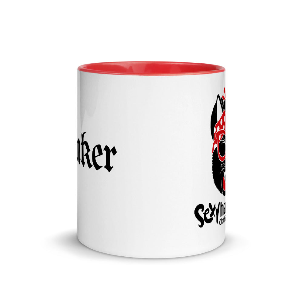 Thinker Coffee White Ceramic Mug with Color Inside
