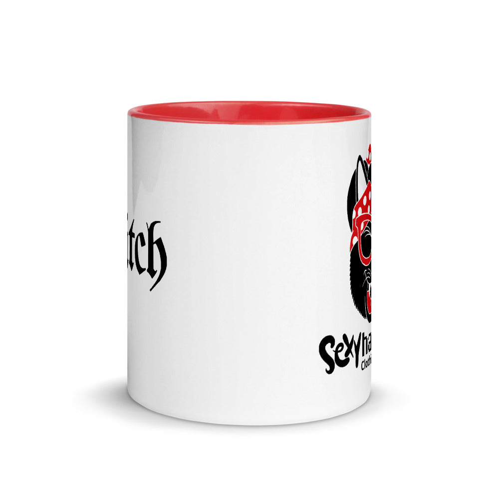 Witch White Ceramic Mug with Color Inside