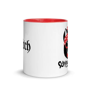 Witch White Ceramic Mug with Color Inside