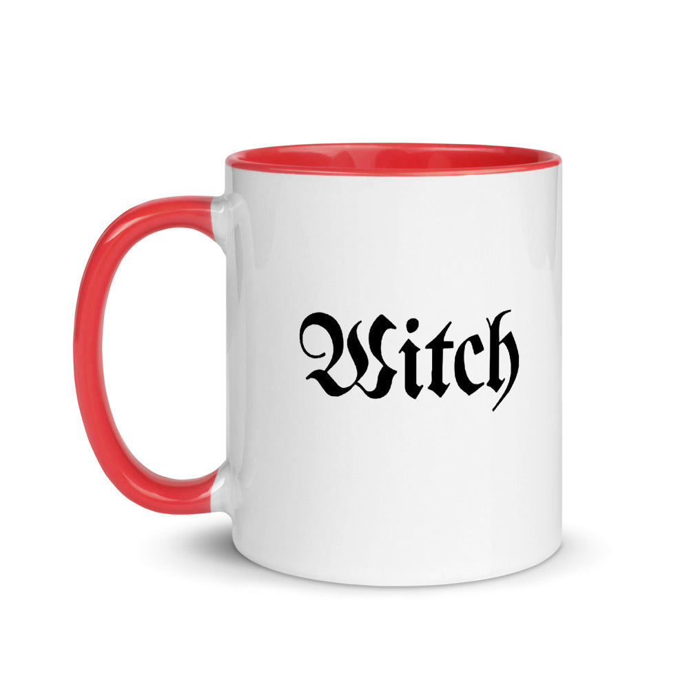 Witch White Ceramic Mug with Color Inside