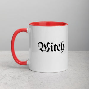 Witch White Ceramic Mug with Color Inside