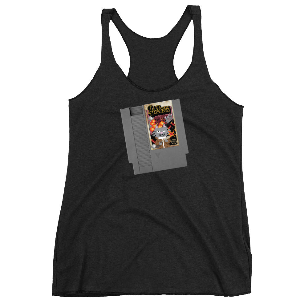 Cat Nitendo Women's Racer-back Tank-top