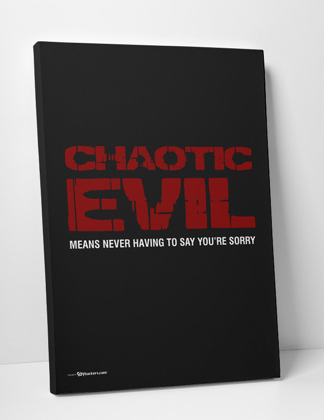 Chaotic Evil Alignment Canvas