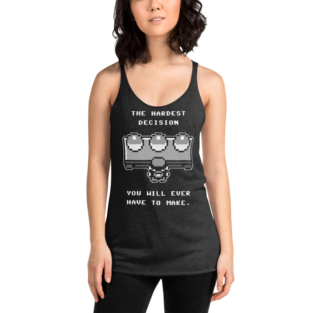 Pokemon Choose a Starter Women's Racer-Back Tank-Top