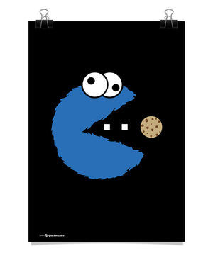 Poster - Om Nom Nom Nom Cookie Monster Version  - 1