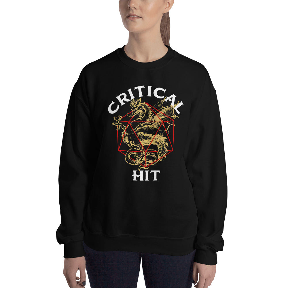 Critical Hit Unisex Sweatshirt by Sexy Hackers