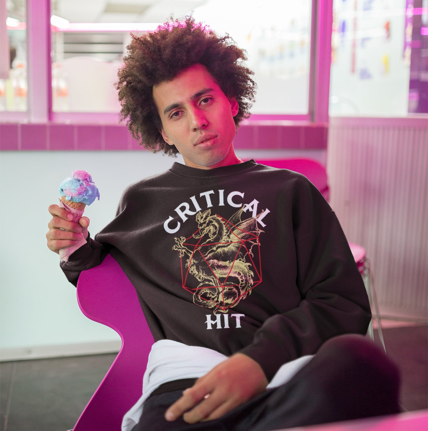Critical Hit Unisex Sweatshirt by Sexy Hackers