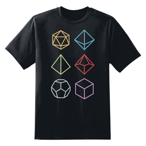 Multi-Sided Gamer Dice Icons Unisex T-Shirt by Sexy Hackers