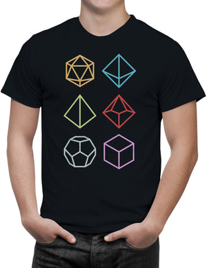 Multi-Sided Gamer Dice Icons Unisex T-Shirt by Sexy Hackers