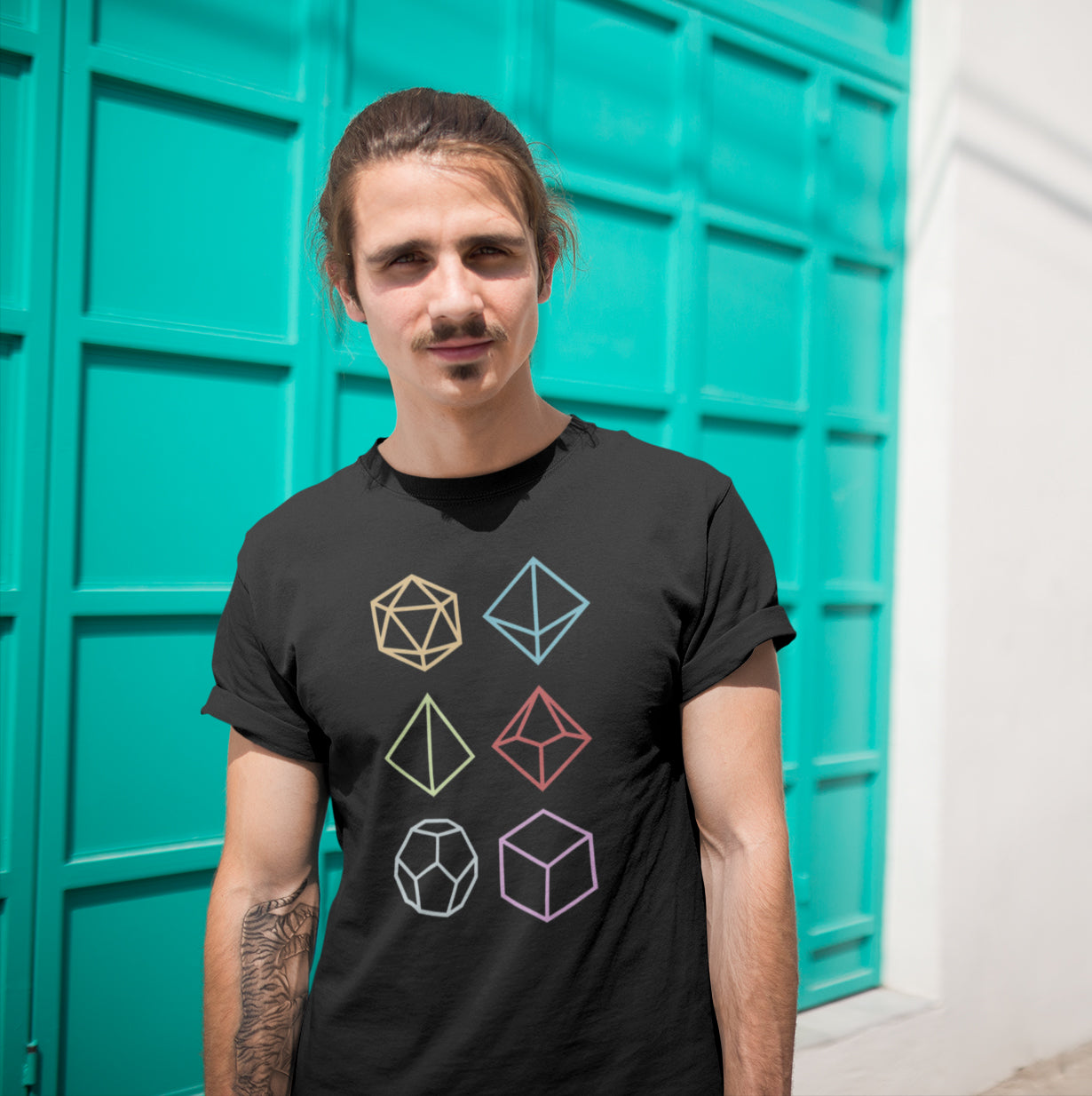 Multi-Sided Gamer Dice Icons Unisex T-Shirt by Sexy Hackers