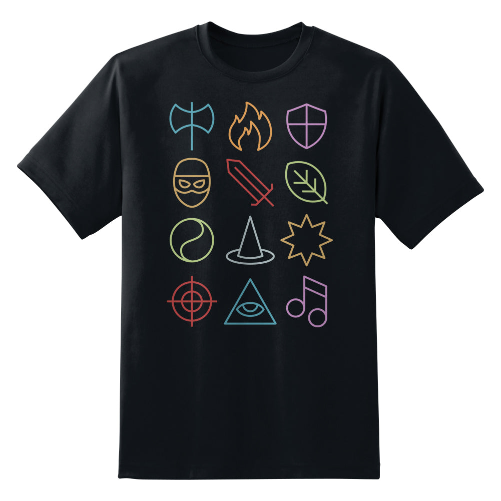 Fantasy Class Icons Unisex T-Shirt by Sexy Hackers