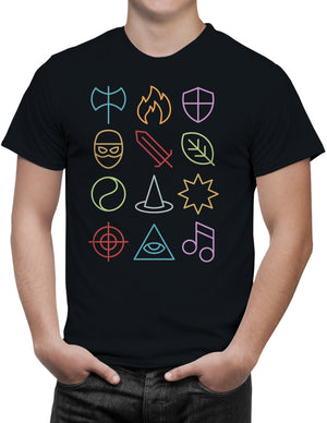 Fantasy Class Icons Unisex T-Shirt by Sexy Hackers
