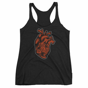 D20 Gamer Dice Heart Racerback Tank-Top