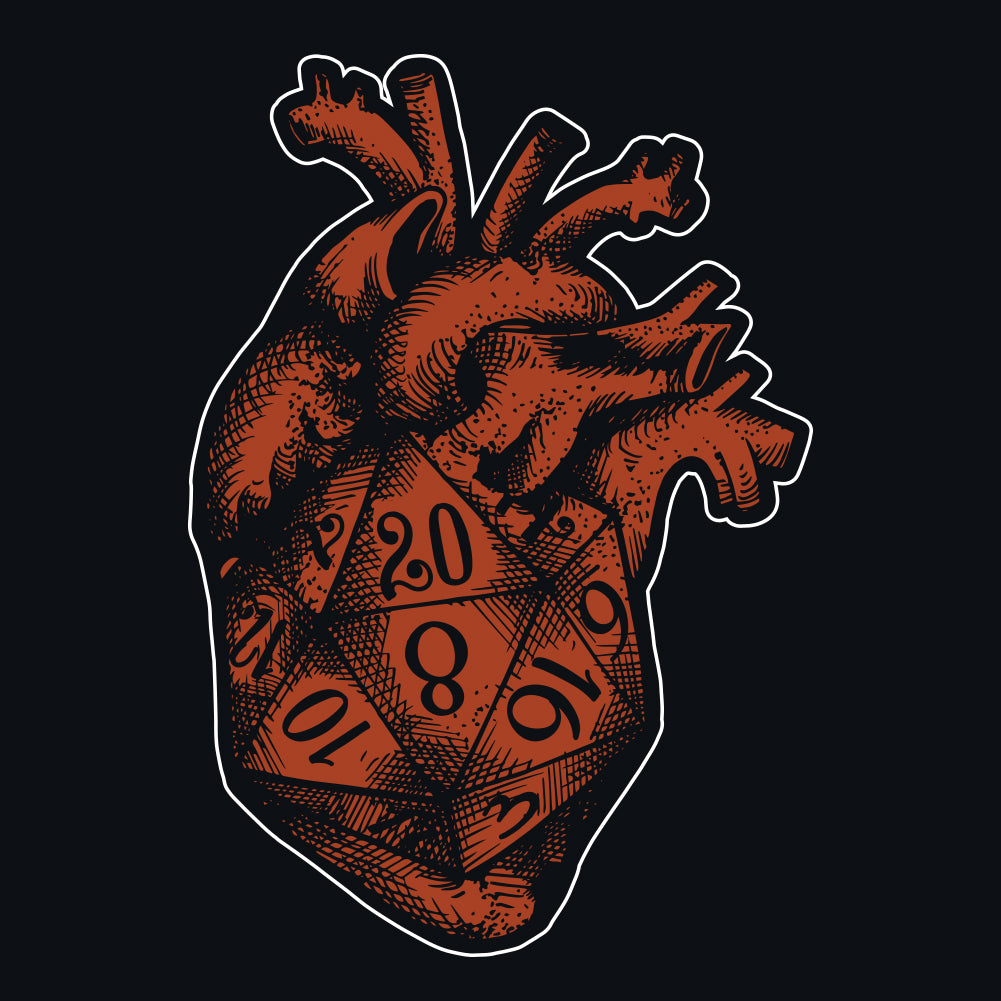 D20 Gamer Dice Heart Scoopneck T-Shirt