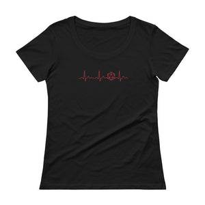 Dice Heartbeat Women's Scoopneck T-shirt