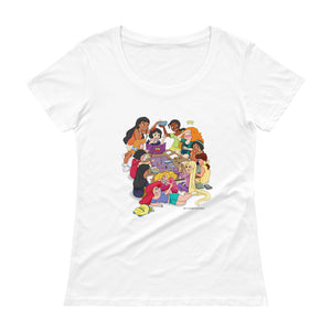 Disney Princesses and DND Women's Scoopneck T-shirt