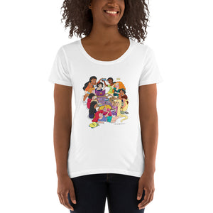 Disney Princesses and DND Women's Scoopneck T-shirt