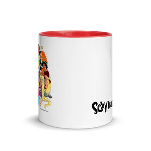 Disney Princesses and DND White Ceramic Mug with Color Inside