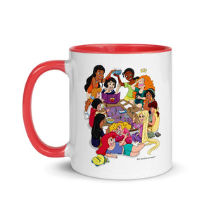 Disney Princesses and DND White Ceramic Mug with Color Inside