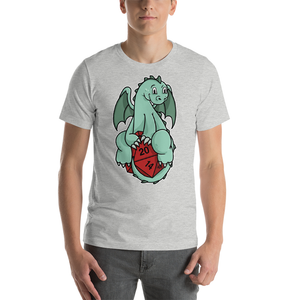 Cute Baby Dragon Holding 20-Sided Die T-Shirt