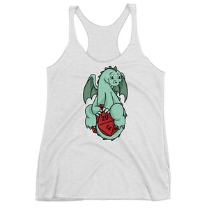 Cute Baby Dragon 20 Sided Die Women's Racerback Tank-Top