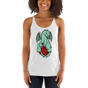 Cute Baby Dragon 20 Sided Die Women's Racerback Tank-Top