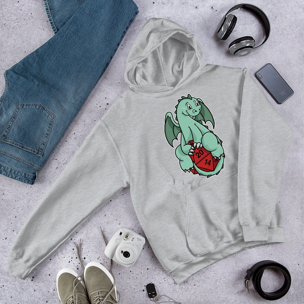 Cute Baby Dragon 20-Sided Die Unisex Hoodie