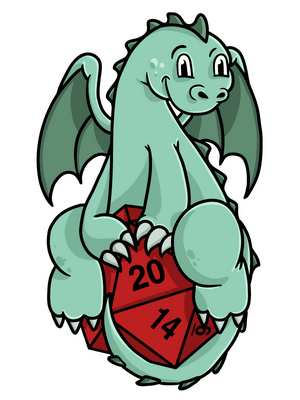 Cute Baby Dragon 20 Sided Die Women's Racerback Tank-Top