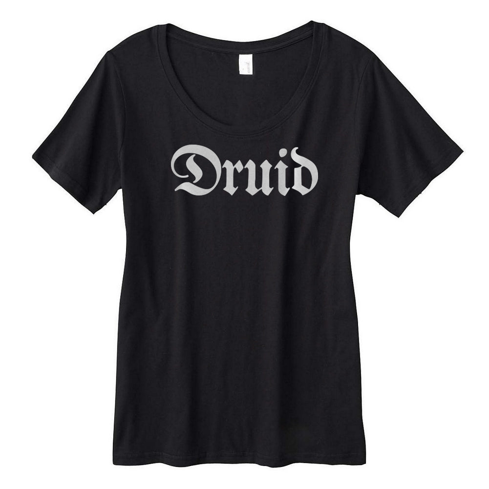 Druid RPG Fantasy Class Large Title Women's Scoopneck Tee