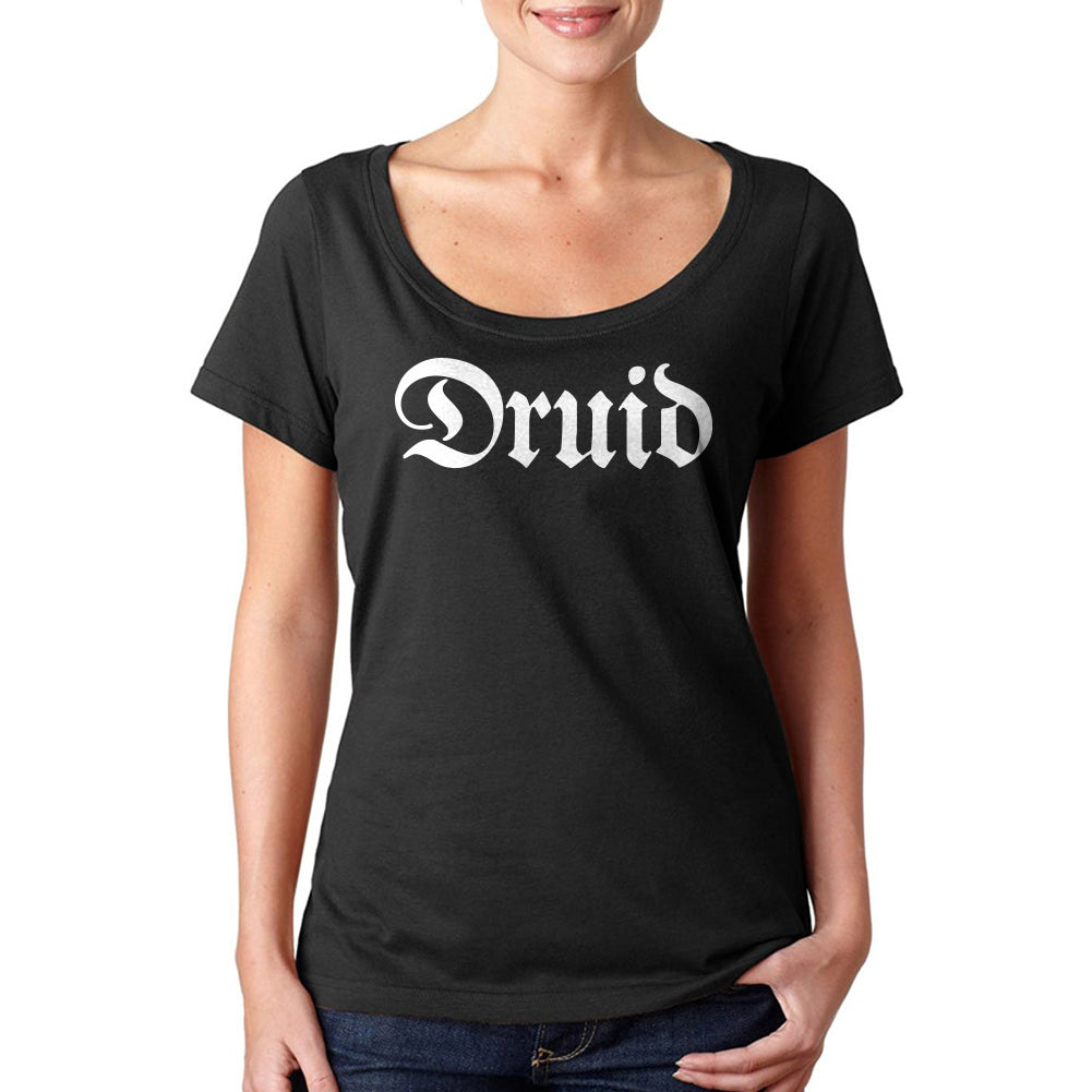 Druid RPG Fantasy Class Large Title Women's Scoopneck Tee