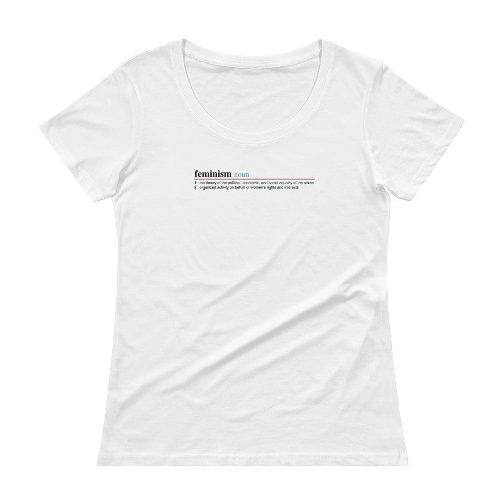 Feminism Definition Women's Scoopneck T-shirt