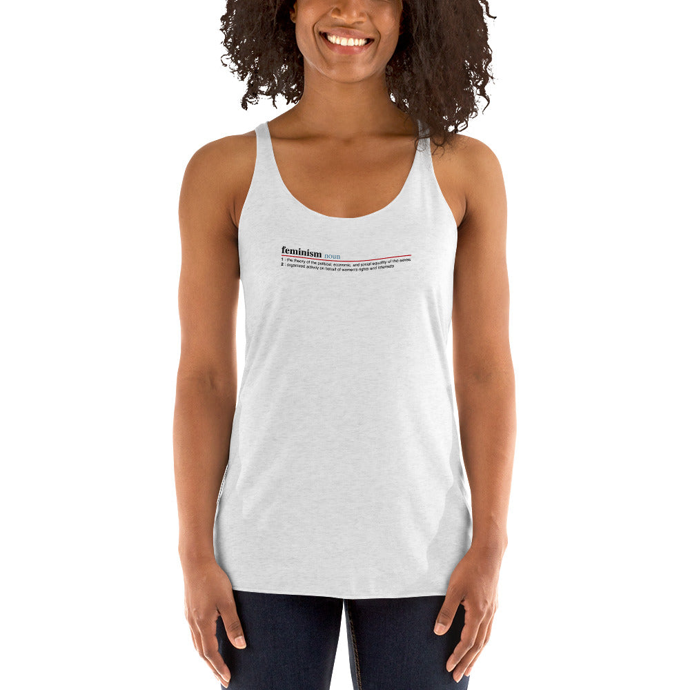 Feminism Definition Women's Racer-back Tank-top