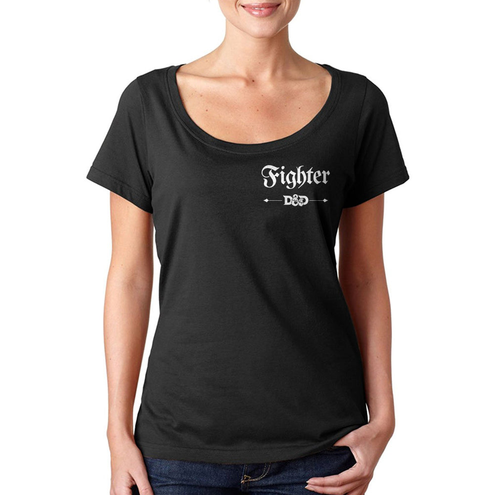 Fighter Fantasy RPG Class Women's Scoop-Neck Shirt