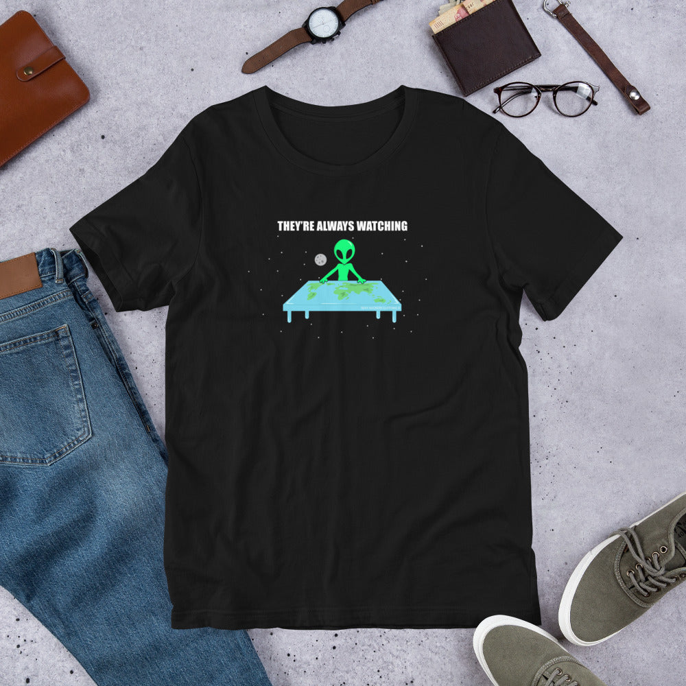 Flat Earth Alien Unisex T-shirt