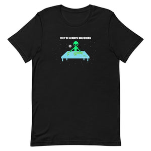 Flat Earth Alien Unisex T-shirt