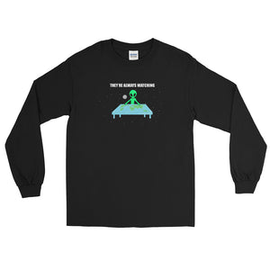 Flat Earth Alien Men's Long Sleeve