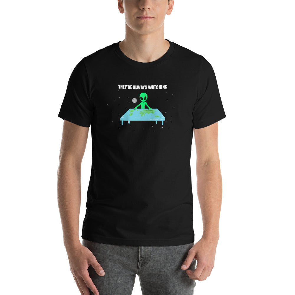 Flat Earth Alien Unisex T-shirt