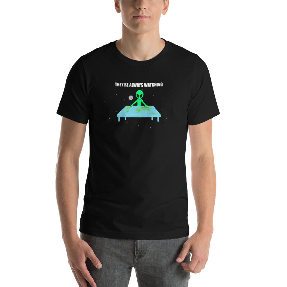 Flat Earth Alien Unisex T-shirt