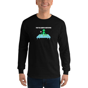 Flat Earth Alien Men's Long Sleeve
